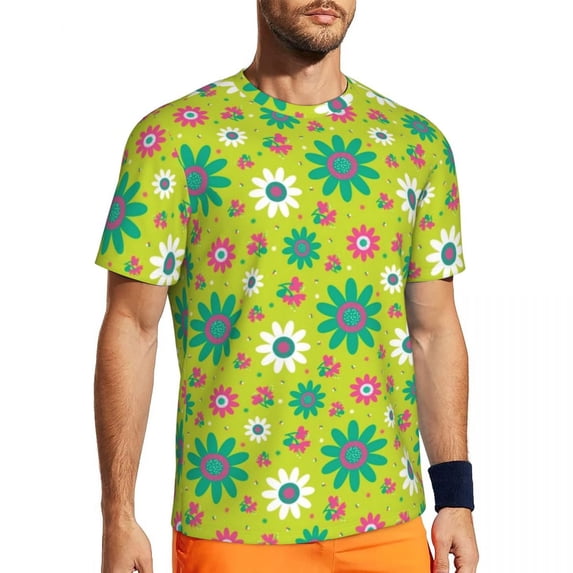 T Shirt For Men Colorful Peace Gym T-Shirt Symbol Print Fashion T-Shirts Male Awesome Tee Shirt Summ