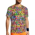 thumbnail image 1 of T Shirt For Men Colorful Peace Gym T-Shirt Symbol Print Fashion T-Shirts Male Awesome Tee Shirt Summ, 1 of 6