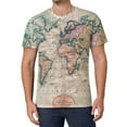 thumbnail image 1 of T Shirt For Men Colorful World Map Map Of The World Harajuku T-Shirts Short-Sleeved Design Tops Hot, 1 of 7