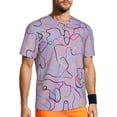 thumbnail image 1 of T Shirt For Men Curvy Lines Gym Summer Black White Grey Streetwear T-Shirts Popular Tee Shirt For Me, 1 of 7