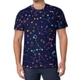 thumbnail image 1 of T Shirt For Men Cute Space Design Planets Art Couple Popular Beach Pattern Tees Short Sleeve Basic O, 1 of 7