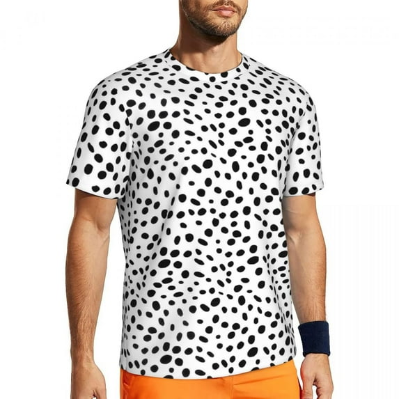 T Shirt For Men Dalmatian Dog Gym Summer Black Spotted Street Style T-Shirts Hippie Tee Shirt For Co