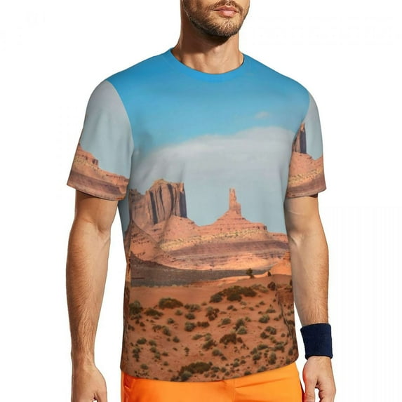 T Shirt For Men Desert Print Male Skeleton Coast Vintage Running Comfortable Beach Hip Hop Tees Grap