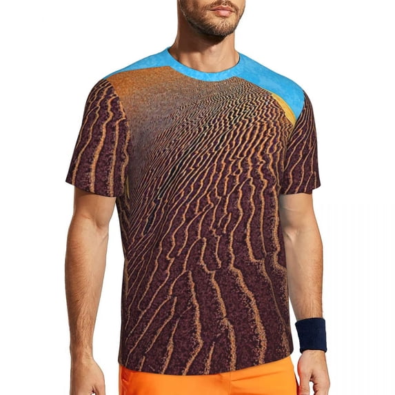 T Shirt For Men Desert Print Male Skeleton Coast Vintage Running Comfortable Beach Hip Hop Tees Grap