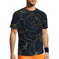thumbnail image 1 of T Shirt For Men Elegant Gold Roses Running Floral Print Trendy Cool T-Shirts Men Street Style Tee Sh, 1 of 7
