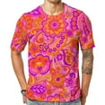 thumbnail image 1 of T Shirt For Men Flower Power Vintage 60s 70s Hippie Print Vintage Short Sleeve Casual Tshirt Hot Ori, 1 of 7