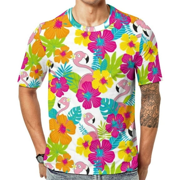 T Shirt For Men Flower Power Vintage 60s 70s Hippie Print Vintage Short Sleeve Casual Tshirt Hot Ori