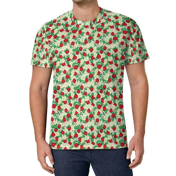 T Shirt For Men Fruit Print T-Shirt Man Orange And Lemon Fun T-Shirts Original Fashion Tee Shirt Sho