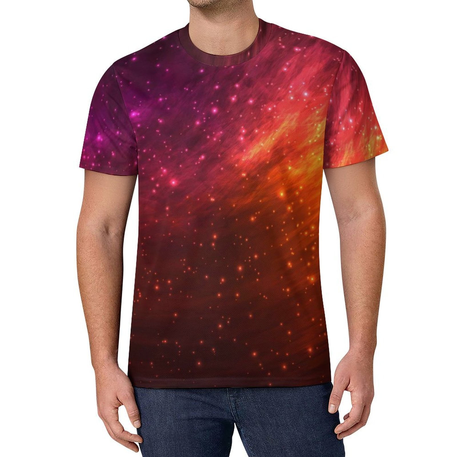 T Shirt For Men Galaxy And Nebula T-Shirt Outer Space Hippie Short Sleeve  Pattern Tops Cheap Summer - Walmart.com, image size:1600x1600