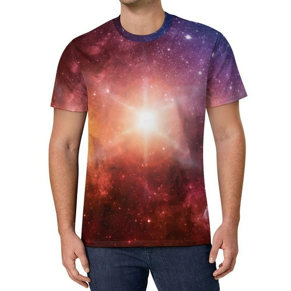 T Shirt For Men Galaxy And Nebula T-Shirt Outer Space Hippie Short Sleeve Pattern Tops Cheap Summer