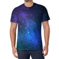 thumbnail image 1 of T Shirt For Men Galaxy And Nebula T-Shirt Outer Space Hippie Short Sleeve Pattern Tops Cheap Summer, 1 of 7