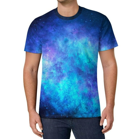 T Shirt For Men Galaxy And Nebula T-Shirt Outer Space Hippie Short Sleeve Pattern Tops Cheap Summer