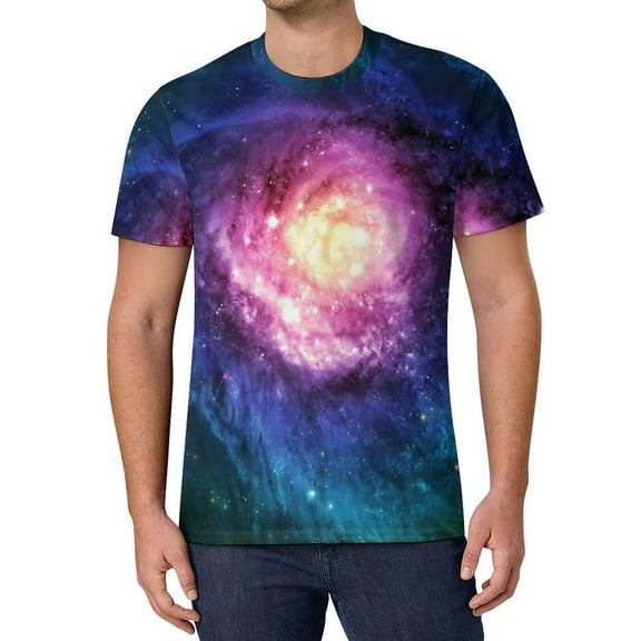 T Shirt For Men Galaxy And Nebula T-Shirt Outer Space Hippie Short Sleeve Pattern Tops Cheap Summer
