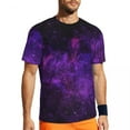 thumbnail image 1 of T Shirt For Men Galaxy Sky Design T-Shirt Space Stars Planets Harajuku Gym Short Sleeve Quick Dry Ts, 1 of 7