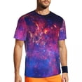 thumbnail image 1 of T Shirt For Men Galaxy Sky Design T-Shirt Space Stars Planets Harajuku Gym Short Sleeve Quick Dry Ts, 1 of 7