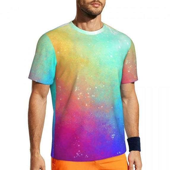 T Shirt For Men Galaxy Sky Design T-Shirt Space Stars Planets Harajuku Gym Short Sleeve Quick Dry Ts