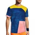 thumbnail image 1 of T Shirt For Men Geometic Colorblock Sportswear Mid Century Hip Hop T-Shirts Mens Vintage Tshirt Summ, 1 of 7
