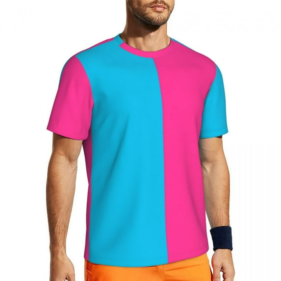 T Shirt For Men Geometic Colorblock Sportswear Mid Century Hip Hop T-Shirts Mens Vintage Tshirt Summ