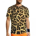 thumbnail image 1 of T Shirt For Men Gold Leopard Print Animal Pattern Trending Gym T-Shirts Short Sleeve Comfortable Tsh, 1 of 7