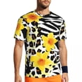 thumbnail image 1 of T Shirt For Men Gold Leopard Print Animal Pattern Trending Gym T-Shirts Short Sleeve Comfortable Tsh, 1 of 7