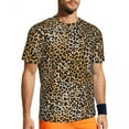 thumbnail image 1 of T Shirt For Men Gold Leopard Print Animal Pattern Trending Gym T-Shirts Short Sleeve Comfortable Tsh, 1 of 7
