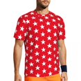thumbnail image 1 of T Shirt For Men Gold Star Print T-Shirt Retro Sun Moon Trending Sports Short-Sleeve Quick Dry Tshirt, 1 of 7