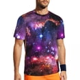 thumbnail image 1 of T Shirt For Men Gold Star Print T-Shirt Retro Sun Moon Trending Sports Short-Sleeve Quick Dry Tshirt, 1 of 7