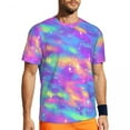 thumbnail image 1 of T Shirt For Men Gold Star Print T-Shirt Retro Sun Moon Trending Sports Short-Sleeve Quick Dry Tshirt, 1 of 7