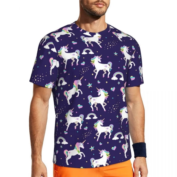 T Shirt For Men Gold Stars Print Cute Star Harajuku Sports Short Sleeve Fast Dry Tops Beach Vintage