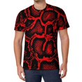 thumbnail image 1 of T Shirt For Men Grey Snakeskin T-Shirt Animal Print Male Hippie Summer Custom Tees Short Sleeves Awe, 1 of 7