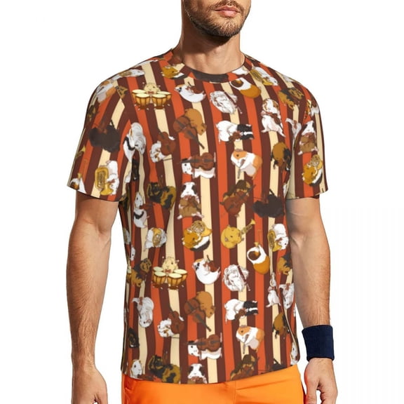 T Shirt For Men Guinea Pig Gym T-Shirt Funny Animal Print Novelty T-Shirts Male Funny Tshirt Summer