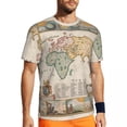 thumbnail image 1 of T Shirt For Men Gym For Man Earth Map Fashion Vintage 1652 World Map Summer Tees O Neck Funny Graphi, 1 of 7