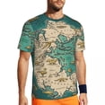 thumbnail image 1 of T Shirt For Men Gym For Man Earth Map Fashion Vintage 1652 World Map Summer Tees O Neck Funny Graphi, 1 of 7