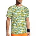 thumbnail image 1 of T Shirt For Men Gym Lemon Tree Hippie Floral And Leaf Print Summer Tee Shirt O Neck Streetwear Tops, 1 of 7