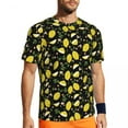 thumbnail image 1 of T Shirt For Men Gym Lemon Tree Hippie Floral And Leaf Print Summer Tee Shirt O Neck Streetwear Tops, 1 of 7