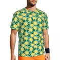 thumbnail image 1 of T Shirt For Men Gym Lemon Tree Hippie Floral And Leaf Print Summer Tee Shirt O Neck Streetwear Tops, 1 of 7