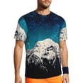 thumbnail image 1 of T Shirt For Men Gym Mountain Print T-Shirts Trendy Cool Nicholas Roerich Beach Tee Shirt O Neck Aest, 1 of 7
