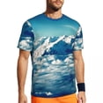 thumbnail image 1 of T Shirt For Men Gym Mountain Print T-Shirts Trendy Cool Nicholas Roerich Beach Tee Shirt O Neck Aest, 1 of 7