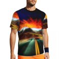 thumbnail image 1 of T Shirt For Men Gym Mountain Print T-Shirts Trendy Cool Nicholas Roerich Beach Tee Shirt O Neck Aest, 1 of 7