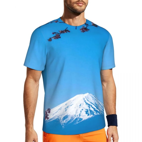 T Shirt For Men Gym Mountain Print T-Shirts Trendy Cool Nicholas Roerich Beach Tee Shirt O Neck Aest