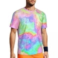 thumbnail image 1 of T Shirt For Men Gym T-Shirt For Male Lavender Blue Marble Trendy Cool Fantasy Violet Abstraction Sum, 1 of 7