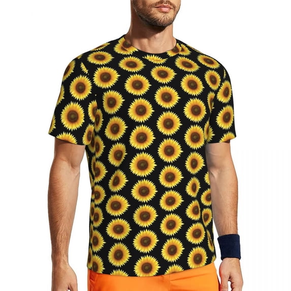 T Shirt For Men Gym T-Shirt For Male Two Tone Sunflower Trending Abstract Sunflowers Art Summer Tee