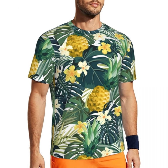 T Shirt For Men Gym T-Shirt For Men Watercolor Fruit Print Fashion Pretty Red Cherry Summer Tee Shir