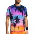 thumbnail image 1 of T Shirt For Men Gym T-Shirt For Men Watercolor Sunset T-Shirts Popular Gradient Ombre Summer Tees O, 1 of 7