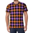 thumbnail image 1 of T Shirt For Men Houndstooth T-Shirt Black And Green Hippie Short Sleeve Pattern Tshirt Cheap Origina, 1 of 7