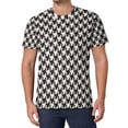 thumbnail image 1 of T Shirt For Men Houndstooth T-Shirt Black And Green Hippie Short Sleeve Pattern Tshirt Cheap Origina, 1 of 7