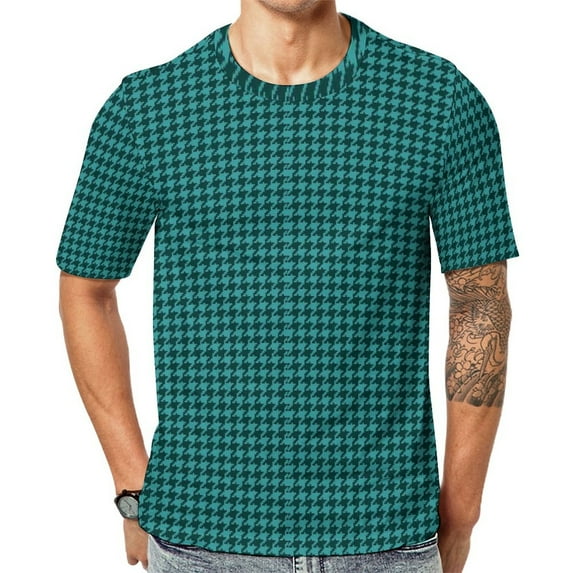 T Shirt For Men Houndstooth T-Shirt Couple Red And White Classic T-Shirts Summer Fashion Tee Shirt S