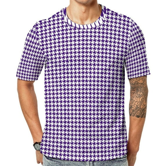 T Shirt For Men Houndstooth T-Shirt Couple Red And White Classic T-Shirts Summer Fashion Tee Shirt S