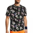 thumbnail image 1 of T Shirt For Men Hydrangea Floral Sports T-Shirt Summer Pink Lavender Print Retro Popular Tshirt For, 1 of 7