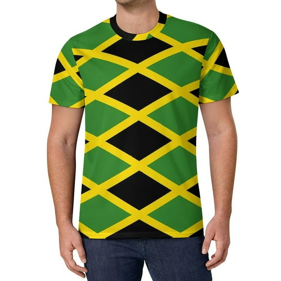 T Shirt For Men Jamaica Flag One Love Male Popular T-Shirts Summer Design Tee Shirt Short Sleeve Cla